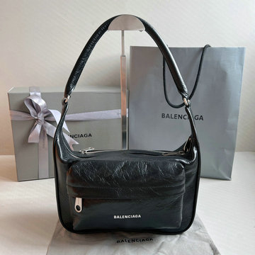 商品名称：バレンシアガ BALENCIAGA 025-BA74112BK 2023年最新入荷 ハンドル付き RAVER ミディアム バッグ トートバッグ ホーボーバッグ 肩掛け ショルダーバッグ