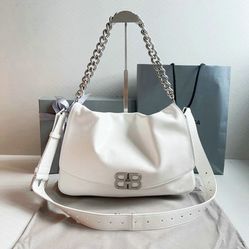 バレンシアガ BALENCIAGA 025-BA748488BS 2023年最新入荷 BB ソフト フラップバッグ チェーン付き ホーボーバッグ ショルダーバッグ クロスボディバッグバッグ