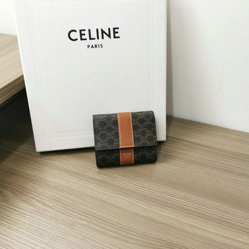 セリーヌ CELINE 025-CE10D572BKF 2023年最新入荷 スモール トリフォールドウォレット 三つ折り短財布 ショートウォレット 札入れ カード入れ コイン入れ