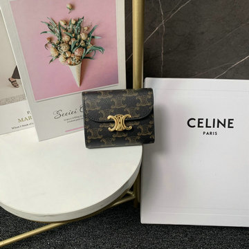 商品名称：セリーヌ CELINE 025-CE10D782BKF 2023年最新入荷 スモール トリフォールドウォレット 三つ折り短財布 ショートウォレット 札入れ カード入れ コイン入れ