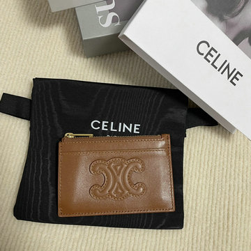 セリーヌ CELINE 025-CE10K583ZS 2023年最新入荷 ジップ付きカードホルダー カードケース コインケース ショートウォレット 短財布