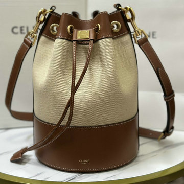 セリーヌ CELINE 025-CE113082BBZ 2023年最新入荷 ミディアム バケットバッグ ドローストリングバッグ 斜め掛け ショルダーバッグ クロスボディバッグバッグ