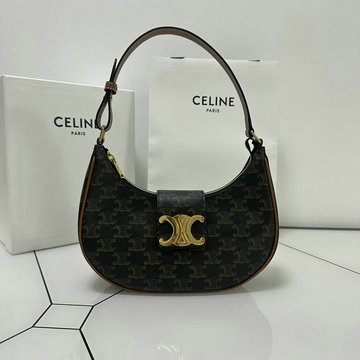 セリーヌ CELINE 025-CE114493BKF 2023年最新入荷 ミディアム AVA アヴァ トリオンフ バッグ ホーボーバッグ 肩掛け ショルダーバッグ