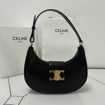 セリーヌ CELINE 025-CE114493PBK  2023年最新入荷 ミディアム AVA アヴァ トリオンフ バッグ ホーボーバッグ 肩掛け ショルダーバッグ