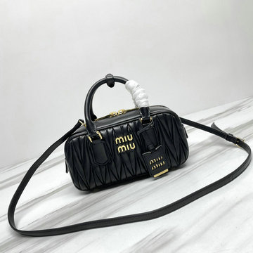 ミュウミュウ MIUMIU 025-MM5BB142BK 2023最新入荷 アルカディ トップハンドルバッグ トートバッグ ハンドバッグ 2way 斜め掛け ショルダーバッグ