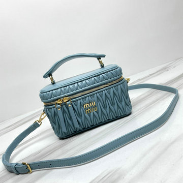 ミュウミュウ MIUMIU 025-MM5BH226QL 2023最新入荷 ヴァニティーケース トートバッグ 斜め掛け ショルダーバッグ 化粧かばん クロスボディバッグ