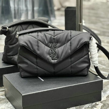 イヴサンローラン Saint laurent YSL 025-YSL733630NBK 2023年最新入荷 パファー メッセンジャーバッグ クロスボディバッグ 斜め掛け ショルダーバッグ