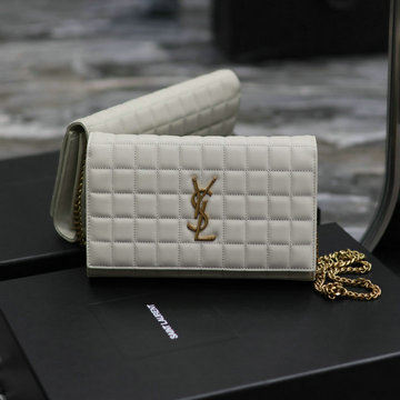 イヴサンローラン Saint laurent YSL 025-YSL743364YBS 2023年最新入荷 カサンドラ マテラッセ カレ チェーンウォレット 斜め掛け ショルダーバッグ