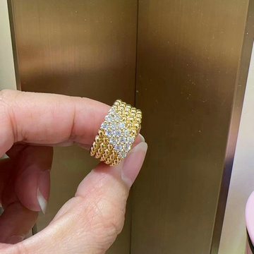 商品名称：ヴァン クリーフ アーペル Van Cleef Arpels CZZ-JZVA23004 2023年最新入荷 ペルレ ダイヤモンド リング 5連モデル 指輪 アクセサリー ジュエリー