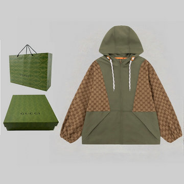 商品名称：グッチ GUCCI MS-WTGG23003 2023年秋冬最新入荷 ロングスリーブ ジャケット フーディー コート ファスナー開閉式 トップスコート 長袖 アウターコート