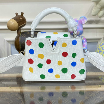 商品名称：ルイヴィトン LOUISVUITTON 057-M21637X 2023年最新入荷 LV x YK カプシーヌ MINI トップハンドルバッグ トートバッグ 2way ショルダーバッグ