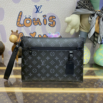 ルイヴィトン LOUISVUITTON 057-M40505 2023年最新入荷 テイクオフ ポーチ ストラップ付き 手持ちかばん キャリーバッグ ビジネスバッグ メンズかばん