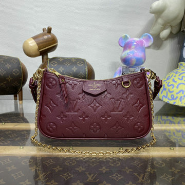 ルイヴィトン LOUISVUITTON 057-M80349Z 2023年最新入荷 イージー ポーチ ホーボーバッグ チェーン ウォレット モノグラム アンプラント レザー