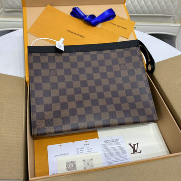 ルイヴィトン LOUISVUITTON 057-M61692G 2023年最新入荷 ポシェット ヴォワヤージュ MM ポーチ 手持ちかばん クラッチバッグ ダミエエベヌ