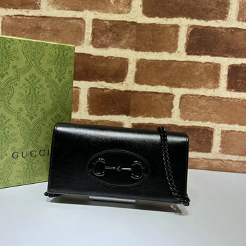 グッチ GUCCI 057-GG621892PBK 2023年最新入荷 1955 ホースビット チェーン付き ウォレット 長財布 斜め掛け ショルダーバッグ クロスボディバッグ