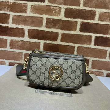 商品名称：グッチ GUCCI 057-GG724599BKF 2023年最新入荷 ダブルジップ ポーチ ショルダーバッグ クロスボディバッグ レディースかばん