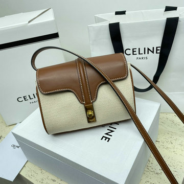 セリーヌ CELINE 99-CE10L353BBZ 2023年最新入荷 ミニ ソフト16 セーズ フラップバッグ 斜め掛け ショルダーバッグ ウィメンズバッグ