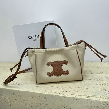 セリーヌ CELINE 99-CE111013BBS 2023年最新入荷 カバ ドローストリング キュイル トリオンフ トートバッグ ハンドバッグ レディースかばん