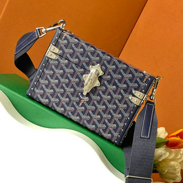 ゴヤール GOYARD 99-GY8821SL 2023年最新入荷 カセットトランクバッグ 斜め掛け ショルダーバッグ クロスボディバッグ 男女兼用