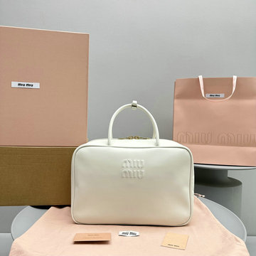 ミュウミュウ MIUMIU 99-MM5BB117BS 2023最新入荷 トップハンドルバッグ トートバッグ ハンドバッグ ボーリングバッグ