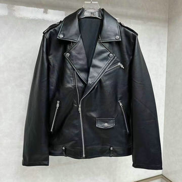 商品名称：クロムハーツ Chrome Hearts JS-WTCM23001 2023年秋冬最新入荷 ロングスリーブ レザージャケット ファスナー開閉式 トップスコート 長袖 アウターコート