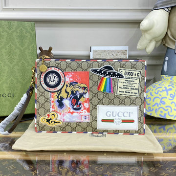 商品名称：グッチ GUCCI 057-GG473915BKF 2023年最新入荷 手持ちかばん クラッチバッグ プリント キャンパス レザー