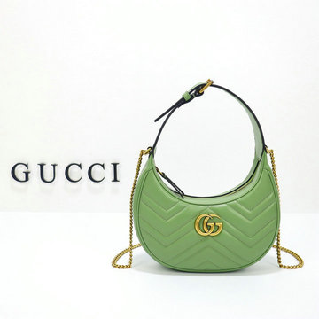 商品名称：グッチ GUCCI 057-GG699514PGL 2023年最新入荷 GGマーモント ハーフムーンシェイプ ミニバッグ ホーボーバッグ 斜め掛け チェーンバッグ クロスボディバッグ