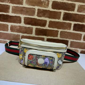 グッチ GUCCI 057-GG682933BCB 2023年最新入荷 インターロッキングG付き ベルトバッグ ウェストバッグ バストバッグ クロスボディバッグ カーフレザー