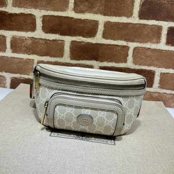 グッチ GUCCI 057-GG682933BQB 2023年最新入荷 インターロッキングG付き ベルトバッグ ウェストバッグ バストバッグ クロスボディバッグ カーフレザー キャンパス