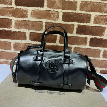 商品名称：グッチ GUCCI 057-GG725701BK 2023年最新入荷 ダブルG付き スモール ダッフルバッグ トートバッグ 斜め掛け ショルダーバッグ クロスボディバッグ