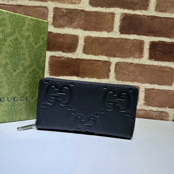 グッチ GUCCI 057-GG739484BK 2023年最新入荷 ジャンボGG ラウンドウォレット ファスナー長財布 ロングウォレット カード入れ 札入れ