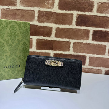 グッチ GUCCI 057-GG750458BK 2023年最新入荷 インターロッキングG パイソン ボウ付き ジップウォレット ファスナー長財布 ロングウォレット カード入れ
