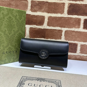 グッチ GUCCI 057-GG762167PBK 2023年最新入荷 PETITE GG コンチネンタルウォレット フラップウォレット ロングウォレット 二つ折り長財布 カード入れ