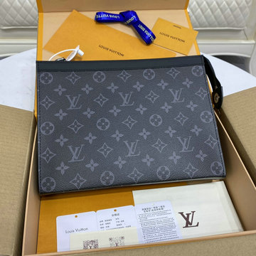 ルイヴィトン LOUISVUITTON  025-M61692 2019年最新入荷 ポシェット ヴォワヤージュ MM ポーチ 手持ちかばん クラッチバッグ モノグラムエクリプス