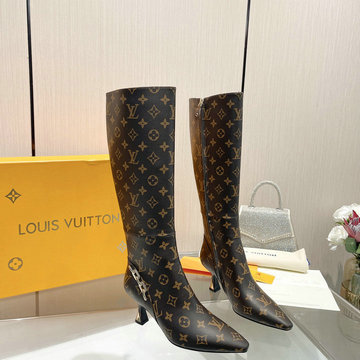 ルイヴィトン LOUISVUITTON 26-LVJ23038ZC 2023年秋冬最新入荷 ウィメンズ ロングブーツ ミドルヒールシューズ ピンヒール レディースシューズ