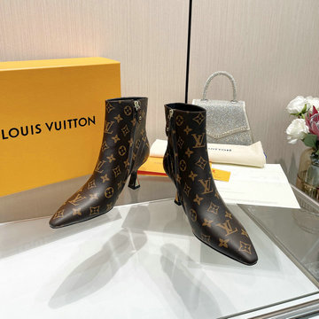 ルイヴィトン LOUISVUITTON 26-LVJ23039ZC 2023年秋冬最新入荷 ウィメンズ ショートブーツ ミドルヒールシューズ ピンヒール レディースシューズ