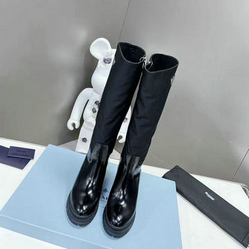 商品名称：プラダ PRADA 26-PDJ23028 2023年秋冬最新入荷 ロングブーツ ミドルヒールシューズ スクエアヒール レディースシューズ カジュアルブーツ