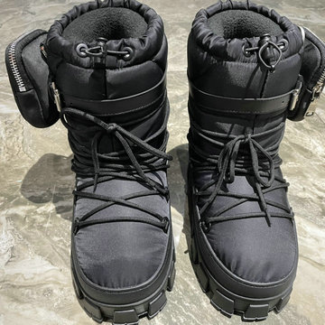 商品名称：プラダ PRADA 26-PDJ23034Q 2023年秋冬最新入荷 ショートブーツ スノーブーツ フラットフォーム カジュアルシューズ レディースシューズ 暖かい 防寒