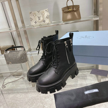 プラダ PRADA 26-PDJ23039  2023年秋冬最新入荷 マーティンブーツ ショートブーツ レースアップシューズ レディースシューズ 靴
