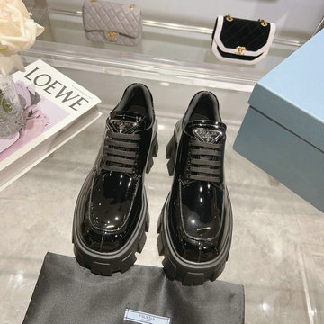 プラダ PRADA 26-PDJ23051SQ 2023年秋冬最新入荷 アンクルブーツ 厚底シューズ レースアップシューズ カジュアルブーツ レディースシューズ 靴