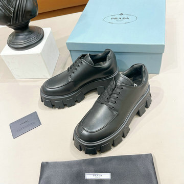 商品名称：プラダ PRADA 26-PDJ23051ZP 2023年秋冬最新入荷 アンクルブーツ 厚底シューズ レースアップシューズ カジュアルブーツ レディースシューズ 靴