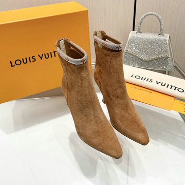 ルイヴィトン LOUISVUITTON 26-LVJ23041GR 2023年秋冬最新入荷 ウィメンズ ショートブーツ ハイヒールシューズ ピンヒール レディースシューズ