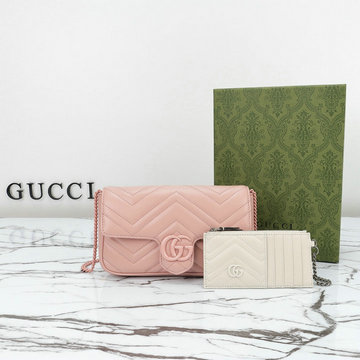 グッチ GUCCI 057-GG751526PYF 2023年最新入荷 GGマーモント ミニバッグ チェーンポーチ 斜め掛け ショルダーバッグ クロスボディバッグ フラップバッグ