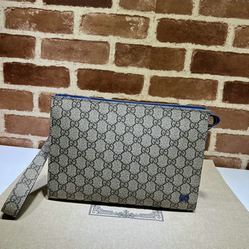 グッチ GUCCI 057-GG768255BLS 2023年最新入荷 GG ディテール付き ポーチ ストラップ付き 手持ちかばん ビジネスバッグ メンズかばん