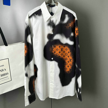 商品名称：ルイヴィトン LOUISVUITTON XG-CCLV23009 2023年秋冬最新入荷 ロングスリーブ コットン シャツ ブラウス ワイシャツ 長袖 ボタンクロージャー トップス 男女兼用