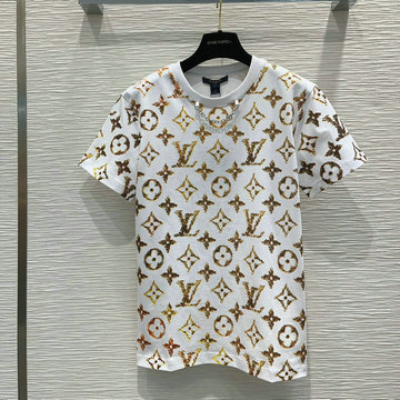 商品名称：ルイヴィトン LOUISVUITTON XG-TDLV23151 2023年秋冬最新入荷 フローラルモノグラムTシャツ 半袖 ショートスリーブ スウェットシャツ 短袖 クルーネック