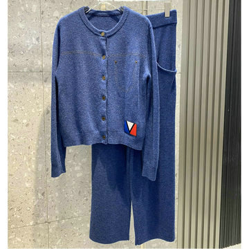 ルイヴィトン LOUISVUITTON XG-TZLV23003  2023年秋冬最新入荷 ニットスーツ ロングスリーブ カーディガン セットアップ 長袖 セーター ニットパンツ