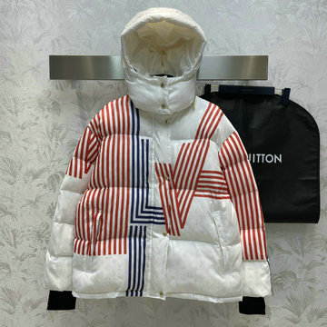 商品名称：ルイヴィトン LOUISVUITTON XG-YFLV23003 2023年秋冬最新入荷 LVストライプパファジャケット ダウンジャケット フーディーダウン トップスコート