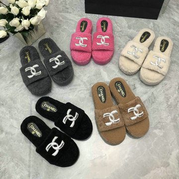 商品名称：シャネル CHANEL 26-CHJ23051 2023年秋冬最新入荷 ウィメンズ 厚底シューズ フラットミュール 室内履き スライドサンダル スリッパ ふんわりとしたシアリング