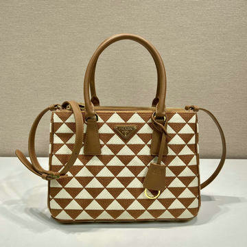 商品名称：プラダ PRADA 99-PD1BA863CXB 2023年最新入荷 ガレリア ジャカードファブリック ミディアムバッグ トートバッグ 2way ショルダーバッグ カーフレザー